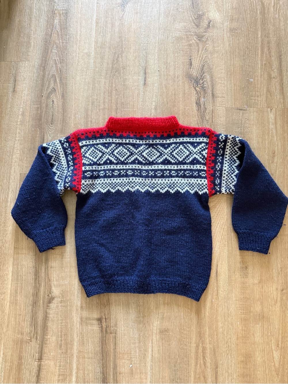 Vintage Maurtua Kids Fair Isle Wool Sweater Nordic